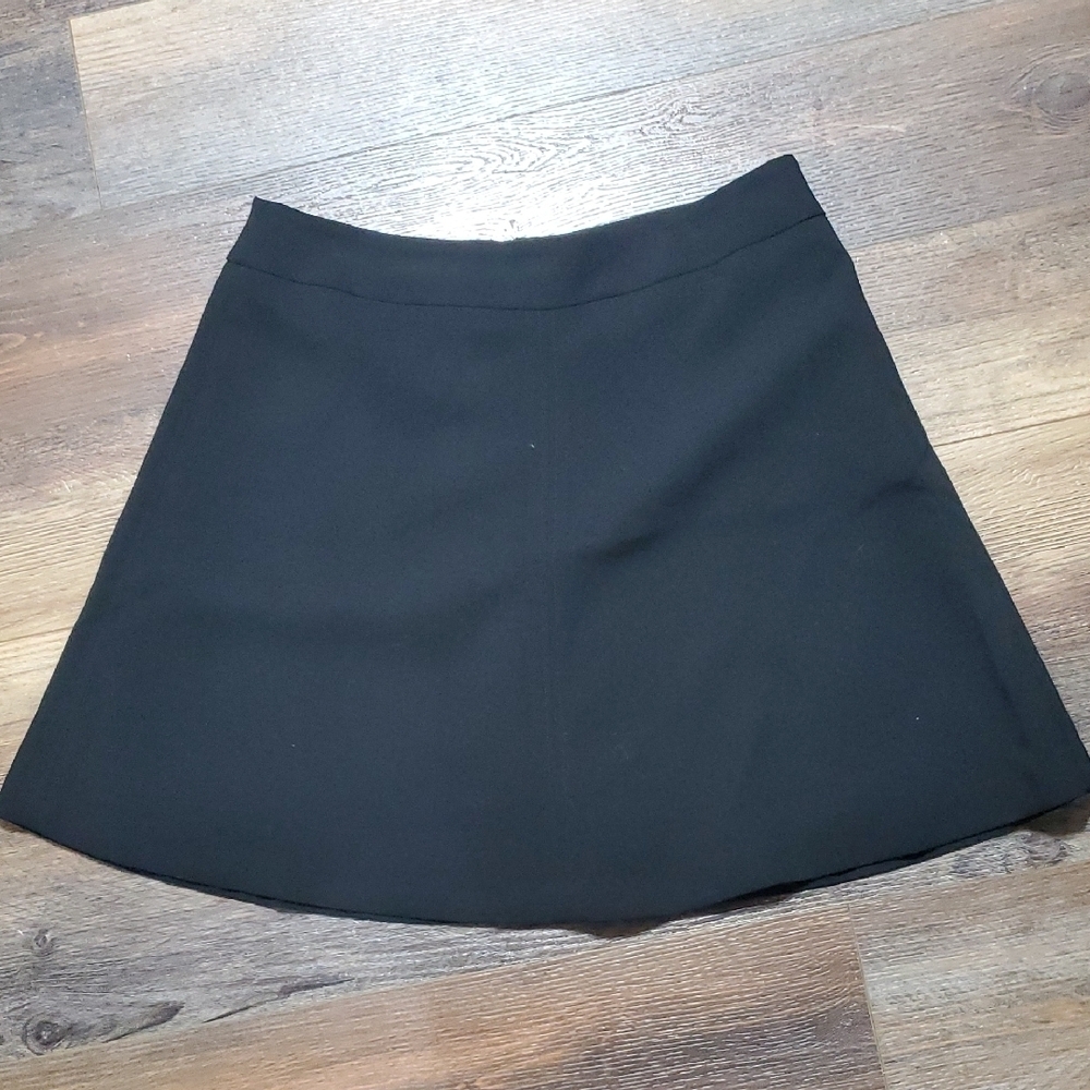 LOFT Black Mini A-Line Skirt Work